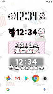 اسکرین شات برنامه Digital Clock Mochimochi Panda 7