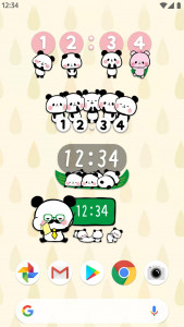 اسکرین شات برنامه Digital Clock Mochimochi Panda 6