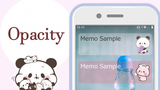 اسکرین شات برنامه Sticky Note Mochimochi Panda 4
