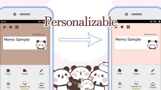 اسکرین شات برنامه Sticky Note Mochimochi Panda 7