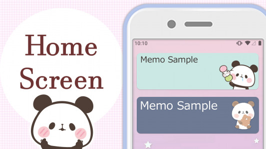 اسکرین شات 1 برنامه Sticky Note Mochimochi Panda