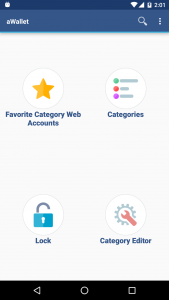 اسکرین شات 1 برنامه aWallet Password Manager