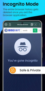 اسکرین شات برنامه Wecript - Incognito Fast Browser | Job Application 3
