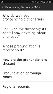 اسکرین شات برنامه English Pronouncing Dictionary 5