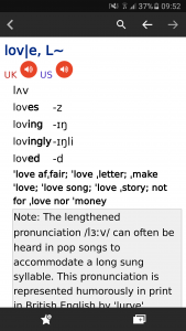 اسکرین شات برنامه English Pronouncing Dictionary 2