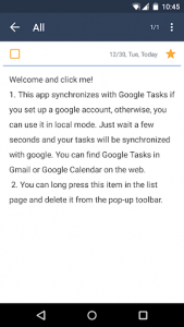 اسکرین شات برنامه GTasks: Todo List & Task List 4