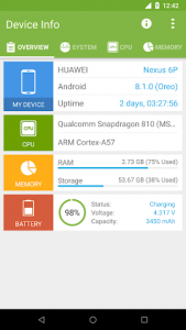 اسکرین شات برنامه Device Info for Android 1