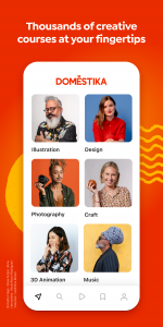 اسکرین شات 1 برنامه Domestika - Online courses