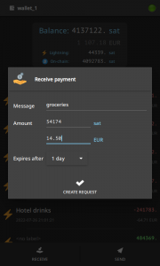 اسکرین شات برنامه Electrum Bitcoin Wallet 3