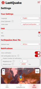 اسکرین شات 6 برنامه LastQuake