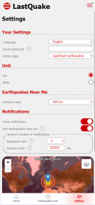 اسکرین شات برنامه LastQuake 6