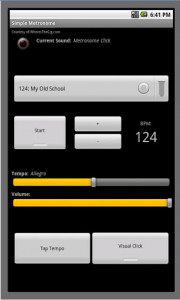 اسکرین شات برنامه Simple Metronome 1
