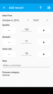 اسکرین شات برنامه Blood Pressure Diary 5