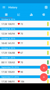 اسکرین شات برنامه Blood Pressure Diary 1