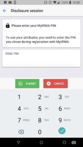 اسکرین شات برنامه IRMA authentication 4