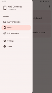 اسکرین شات برنامه KDE Connect 2