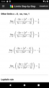 اسکرین شات برنامه Limits Step-by-Step Calculator 4