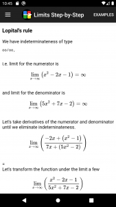 اسکرین شات برنامه Limits Step-by-Step Calculator 5