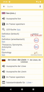اسکرین شات برنامه LEO dictionary 4