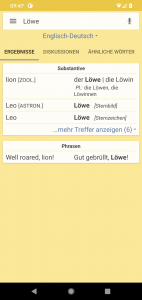 اسکرین شات برنامه LEO dictionary 3