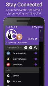 اسکرین شات برنامه mChat for Twitch 1