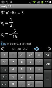 اسکرین شات برنامه handyCalc Calculator 1