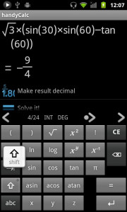 اسکرین شات برنامه handyCalc Calculator 5