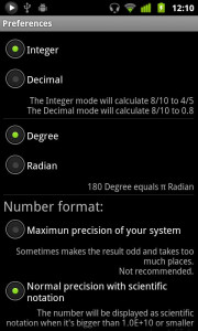 اسکرین شات برنامه handyCalc Calculator 6