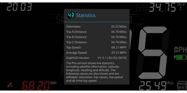 اسکرین شات برنامه DigiHUD Speedometer 8