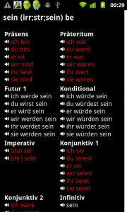 اسکرین شات 2 برنامه German Verbs