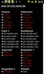 اسکرین شات برنامه German Verbs 2