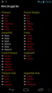 اسکرین شات برنامه French Verbs 2