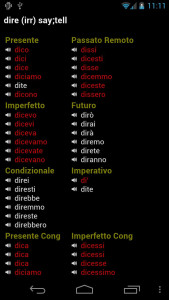 اسکرین شات 2 برنامه Italian Verbs