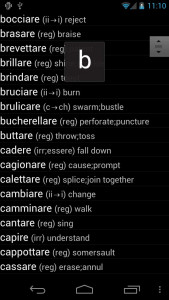 اسکرین شات برنامه Italian Verbs 1