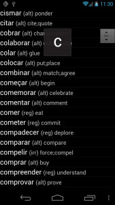 اسکرین شات 1 برنامه Portuguese Verbs