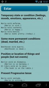 اسکرین شات برنامه Spanish Verbs 7