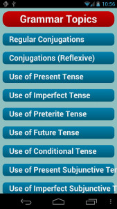 اسکرین شات برنامه Spanish Verbs 6