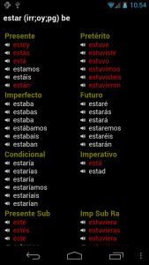 اسکرین شات برنامه Spanish Verbs 2