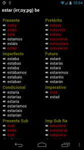 اسکرین شات 2 برنامه Spanish Verbs