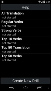 اسکرین شات 1 برنامه German Verb Trainer