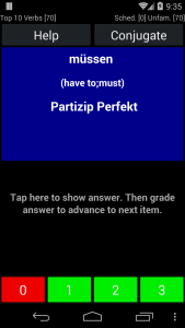 اسکرین شات 2 برنامه German Verb Trainer