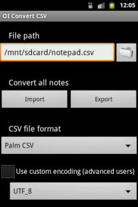 اسکرین شات برنامه OI Convert CSV 3