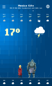 اسکرین شات برنامه Pixel Weather 1