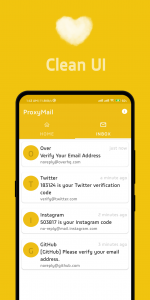 اسکرین شات برنامه ProxyMail - Temp email Address 1