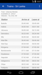 اسکرین شات برنامه Trains - Sri Lanka 5