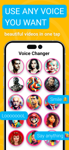 اسکرین شات 1 برنامه Voicer Celebrity Voice Changer