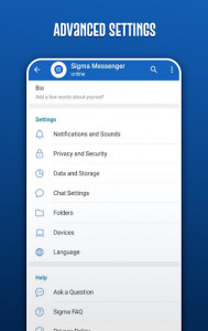 اسکرین شات برنامه Sigma Messenger, A Super Fast Telegram 7