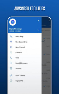 اسکرین شات برنامه Sigma Messenger, A Super Fast Telegram 3