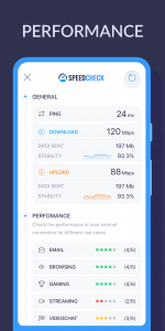 اسکرین شات برنامه SPEEDCHECK Internet Speed Test 3