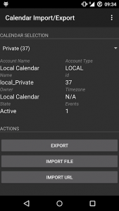اسکرین شات برنامه Calendar Import - Export (ics) 1